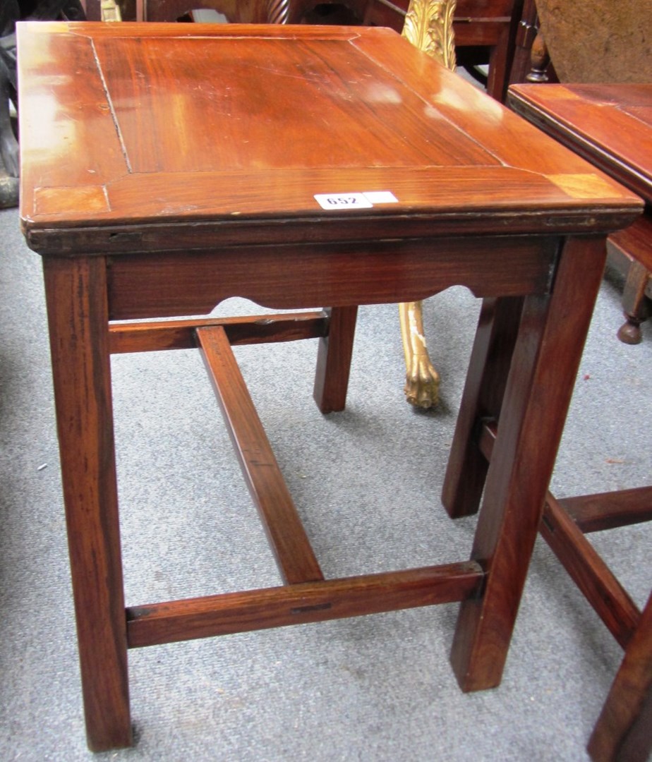 Appraisal: A pair of early th century hardwood rectangular occasional tables