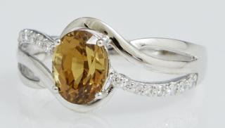 Appraisal: Lady's Platinum Dinner Ring with an oval car Lady's Platinum