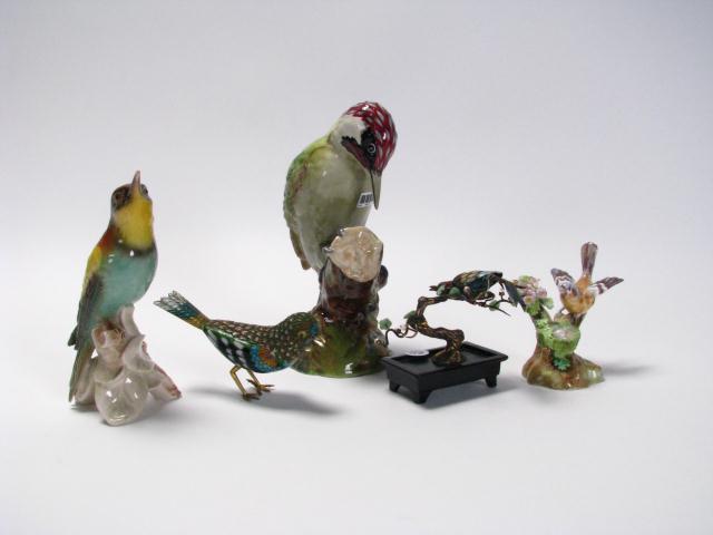 Appraisal: Collection of Various Bird Figures including '' English ceramic ''