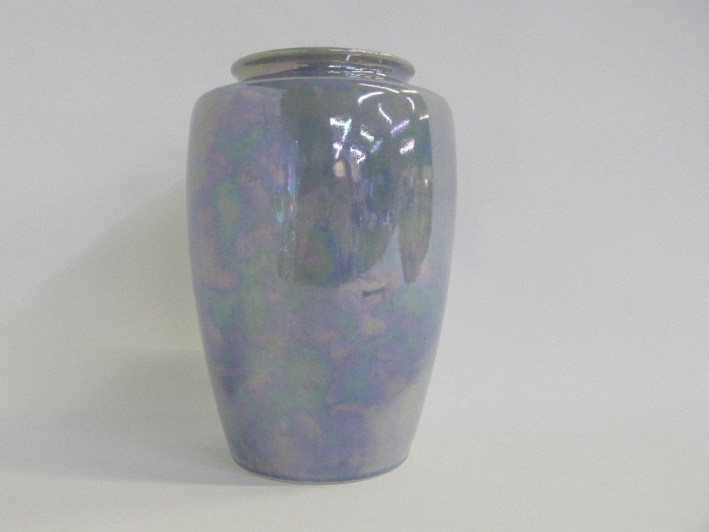 Appraisal: Ruskin vase with blue lustre glaze