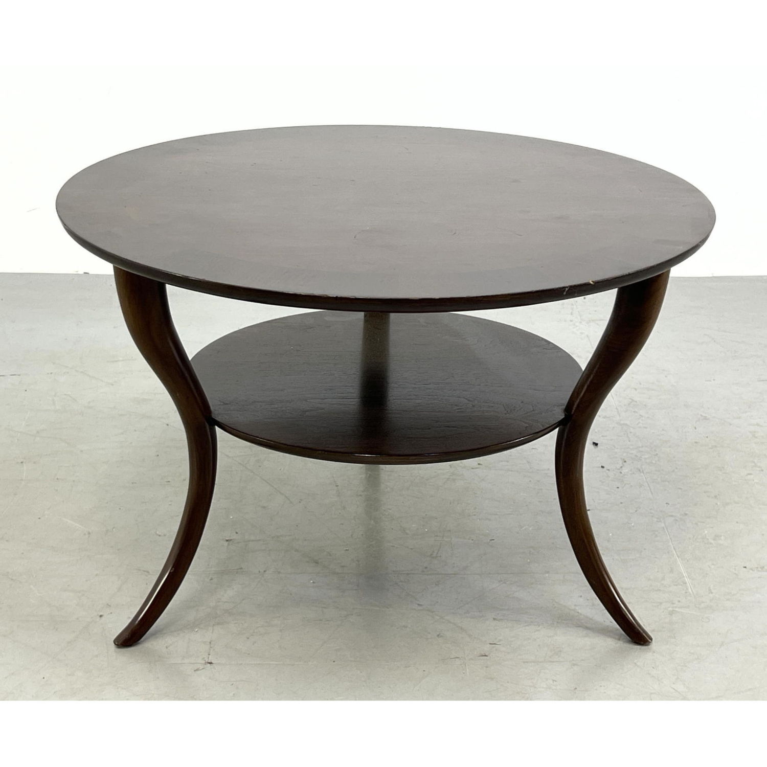 Appraisal: ROBSJOHN GIBBINGS Style Round Occasional Table WIDDICOMB Dimensions H inches