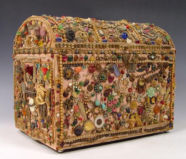 Appraisal: FOLK ART MEMORY TRUNK With the undated Tulsa State Fair