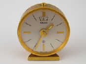 Appraisal: A bedside alarm clock the dial signed Jaeger engraved number