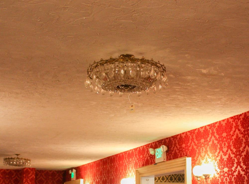 Appraisal: THREE ROUND CRYSTAL CHANDELIERS located at the Opera House main