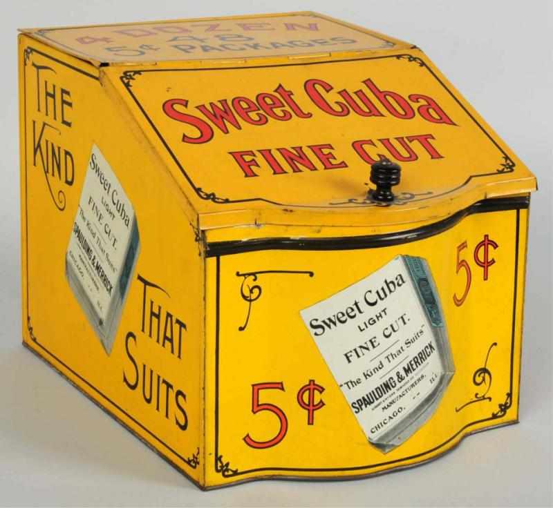 Appraisal: Sweet Cuba Tobacco Store Bin Good remaining color with only