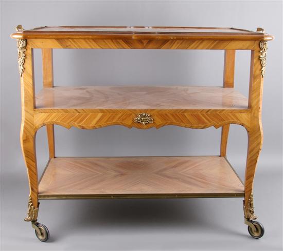 Appraisal: A Louis XVI Style Acajou Satinwood and Gilt Metal Mounted