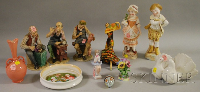 Appraisal: Twelve Assorted Ceramic Figural and Collectible Items nine figures include