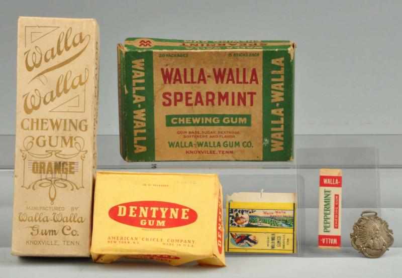 Appraisal: Lot of Assorted Walla-Walla Gum Items Description Includes early Walla-Walla