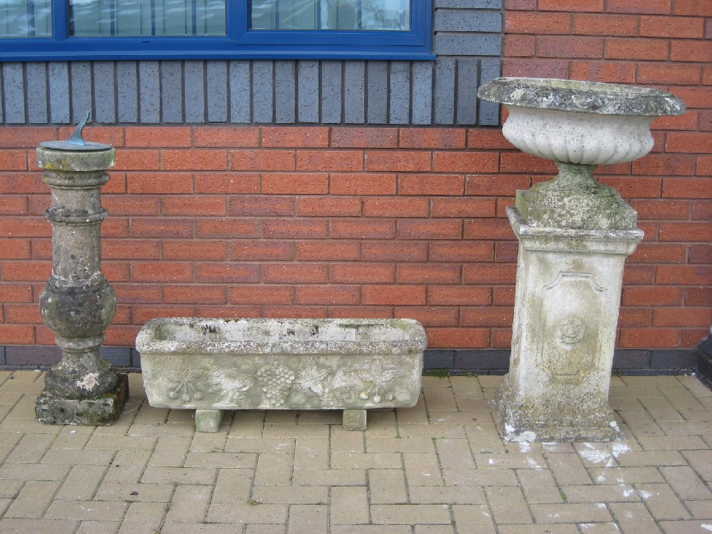 Appraisal: Pair of Garden Urns with lobed moulded bases