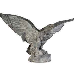 Appraisal: A Cast Zinc Eagle Architectural Finial M J Frand Co