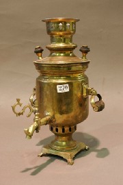 Appraisal: A Russian brass samovar