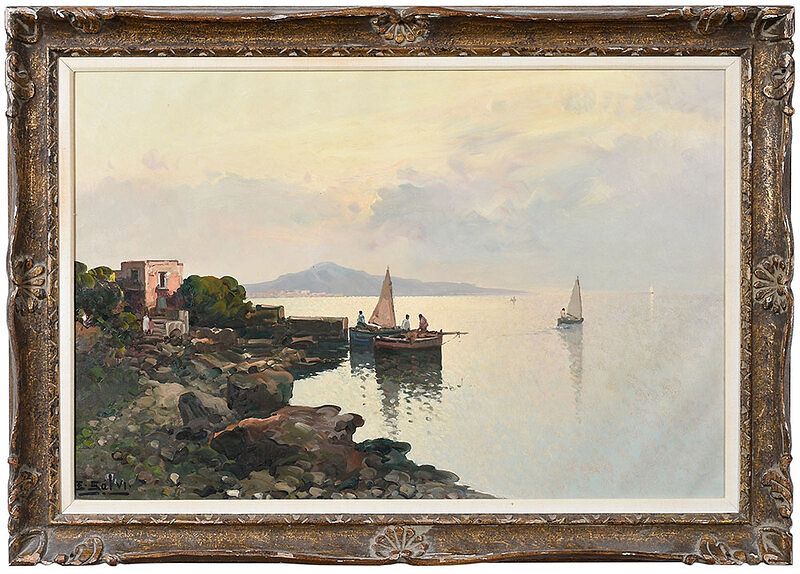 Appraisal: Ensel Salvi Italian th century View of the Coast of