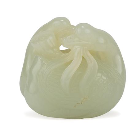 Appraisal: Chinese Celadon Jade Carving of Ducks Estimate -