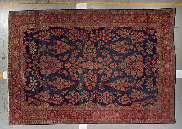 Appraisal: A Sarouk carpet Central Persia late th century size approximately