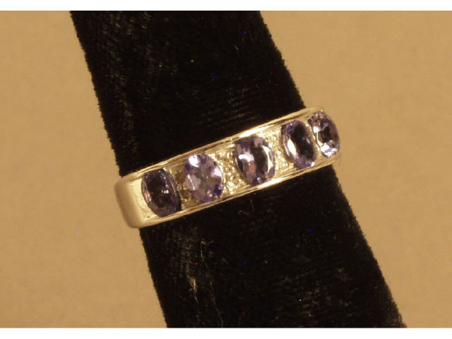 Appraisal: Ladies karat white gold ring set with fine color tanzanite