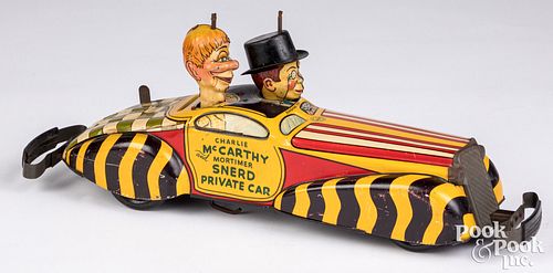 Appraisal: MARX LITHOGRAPHED TIN WIND-UPMarx lithographed tin wind-up Charlie McCarthy and