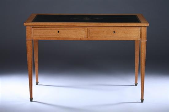 Appraisal: CONTINENTAL NEOCLASSICAL STYLE BIRD'S EYE MAPLE WRITING TABLE th century