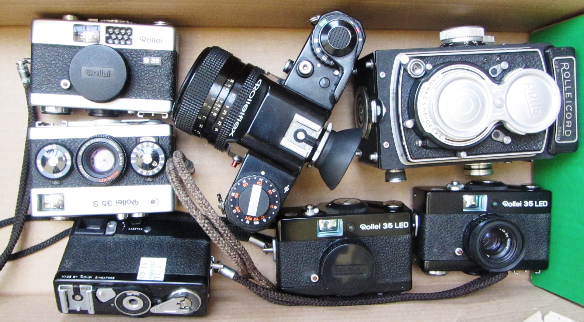 Appraisal: Seven 'Rollei' vintage cameras circa comprising a Rolleicord a Rolleiflex