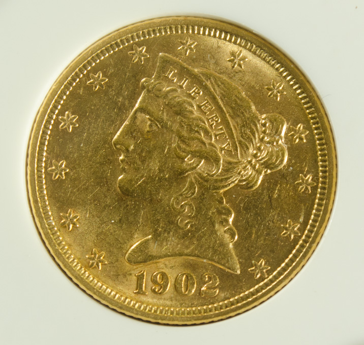 Appraisal: U S FIVE DOLLAR GOLD COIN Liberty head type variety