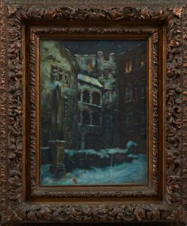 Appraisal: Friederich Joseph Ross - Winter Townscape early th c oil