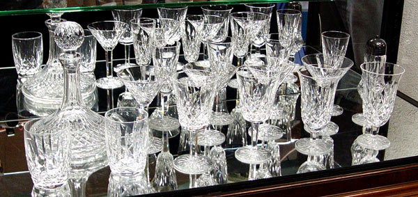 Appraisal: WATERFORD LISMORE CUT GLASS STEMWARE COLLECTION pieces in the Lismore