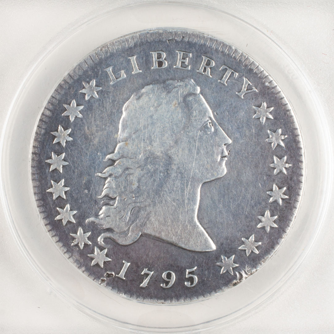 Appraisal: U S Silver Dollar Flowing Hair type obverse with two