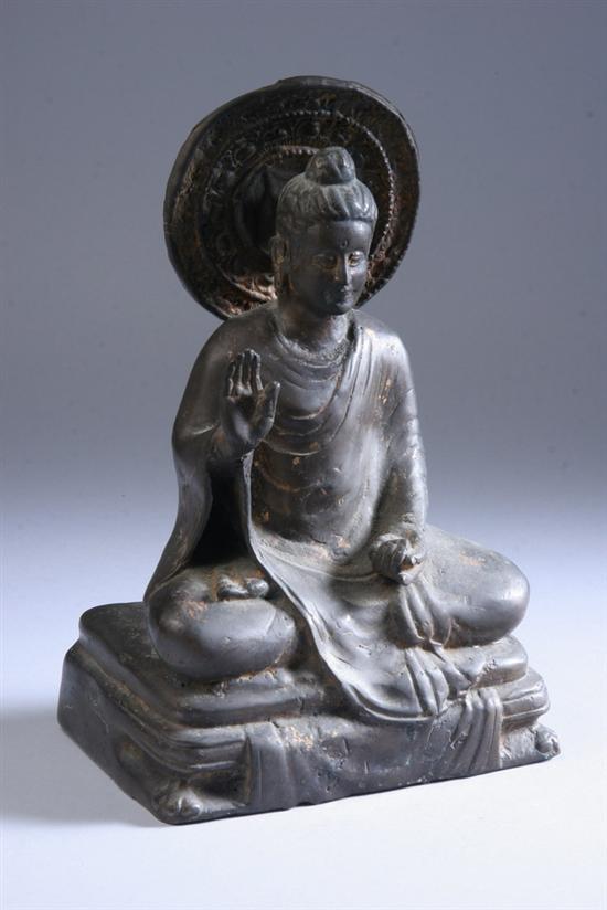 Appraisal: CHINESE BRONZE FIGURE OF BUDDHA - in high