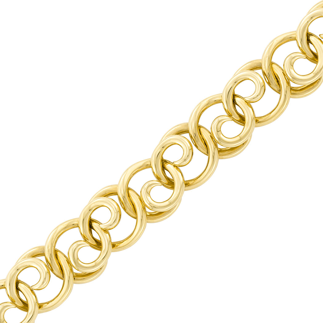 Appraisal: Gold Spiral Link Bracelet Jean Vitau kt signed Jean Vitau