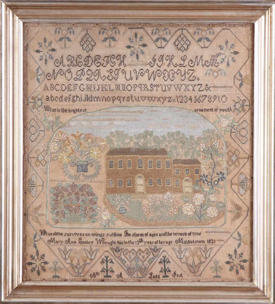 Appraisal: Early American Sampler Early American Sampler Signed dated Mary Ann