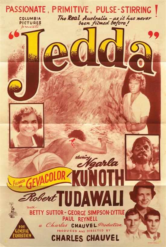 Appraisal: Jedda Columbia Pictures Australian one-sheet poster Condition B cm high