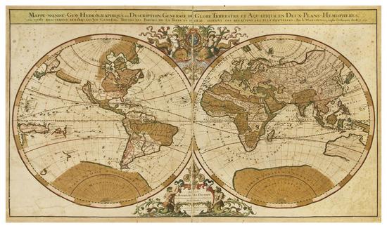 Appraisal: SANSON D'ABBEVILLE Nicolas Mappe-Monde Geo-Hydrographique ou Description Generale du Globe