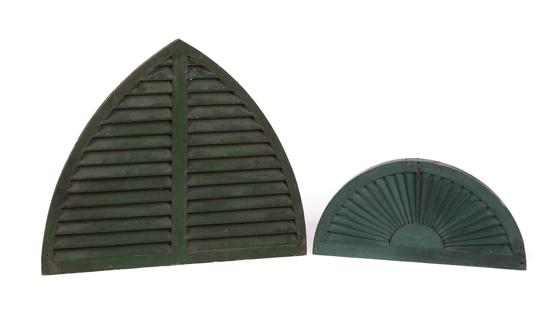 Appraisal: GROUP OF TWO LOUVERED ARCHITECTURAL VENTILATORS One in the form