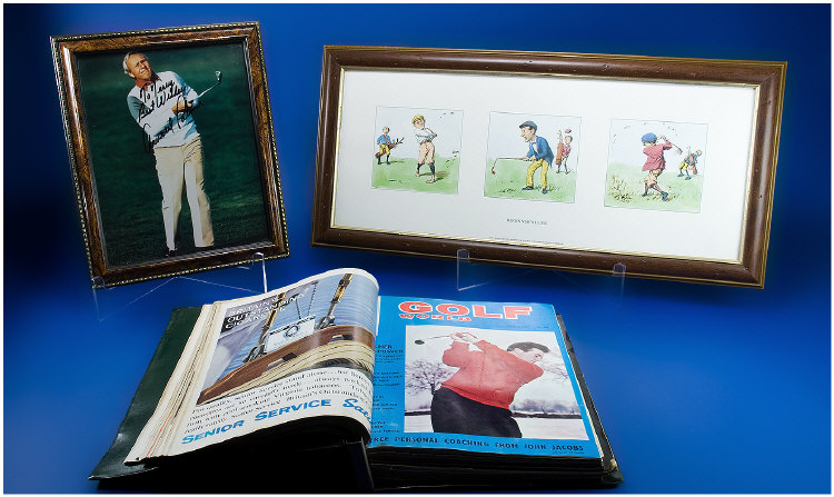 Appraisal: Golfing Ephemera Comprising Signed Arnold Palmer Framed Photo 's Collection