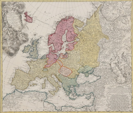 Appraisal: JOHANN MATTHEUS HASIO Continental th century Europa Homann heirs Engraving