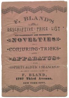 Appraisal: F Bland s Descriptive Price List Novelties in Conjuring Tricks