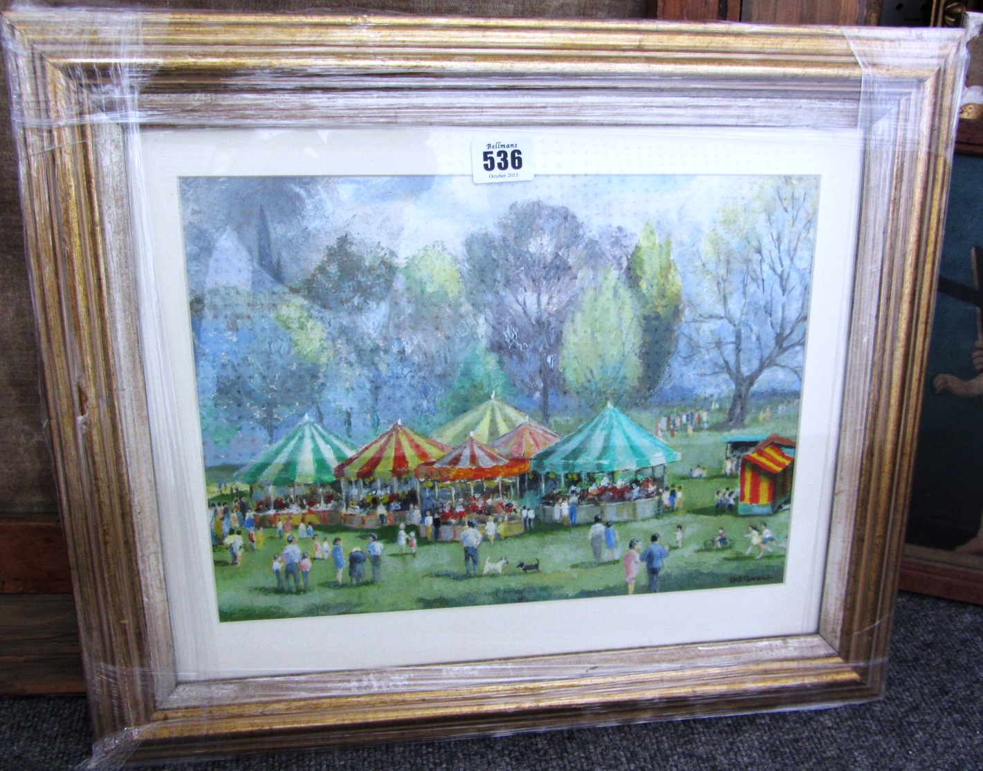 Appraisal: E K S Powell th century Funfair oil on board