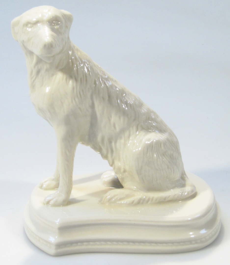 Appraisal: A Belleek Fine Parian china Collectors Club Wolf Hound no