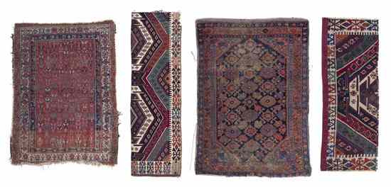 Appraisal: Three Kalim Wool Rug Fragments from the same rug with