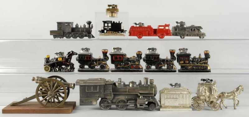 Appraisal: Lot of Approximately Train Lighters Condition Good Size Largest L