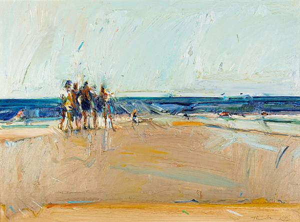 Appraisal: Wayne Thiebaud American born Mexican Beach Boys signed and dated