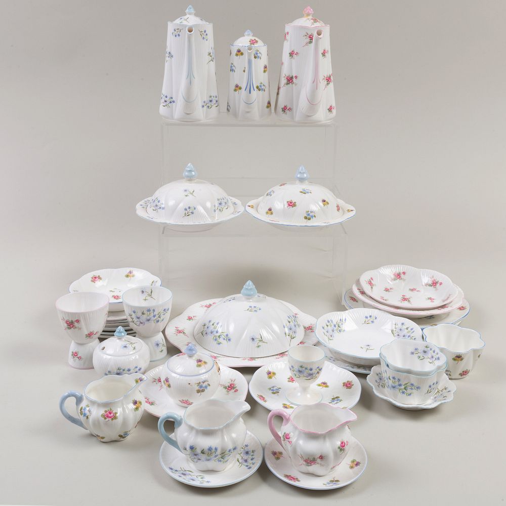 Appraisal: Assembled Shelley Porcelain Coffee and Dessert Service in the 'Blue