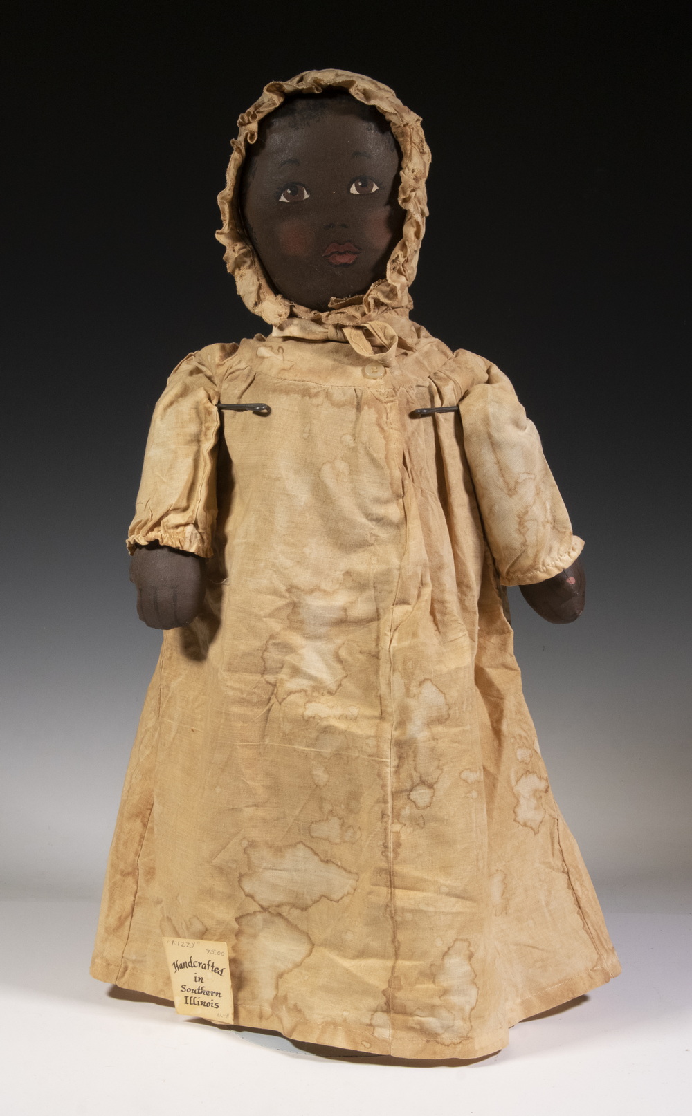 Appraisal: AFRICAN AMERICAN PAINTED CLOTH DOLL Mid- th c Black Americana