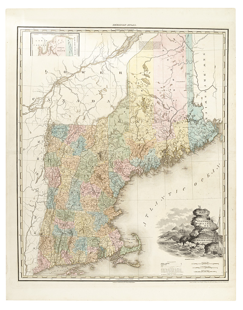 Appraisal: TANNER HENRY SCHENK Map of the States of Maine New