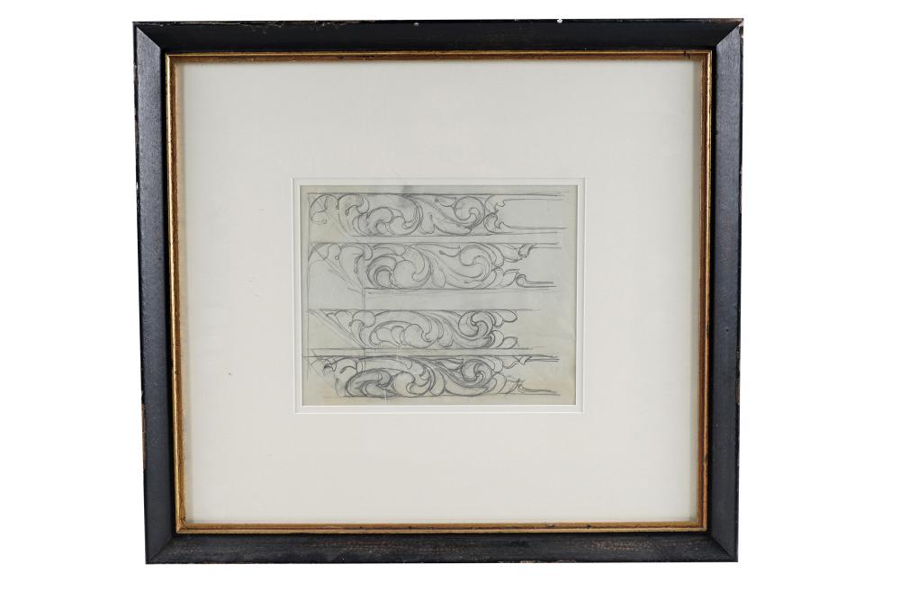 Appraisal: EDGAR PAYNE DESIGNS FOR A FRAME pencil drawing Provenance De