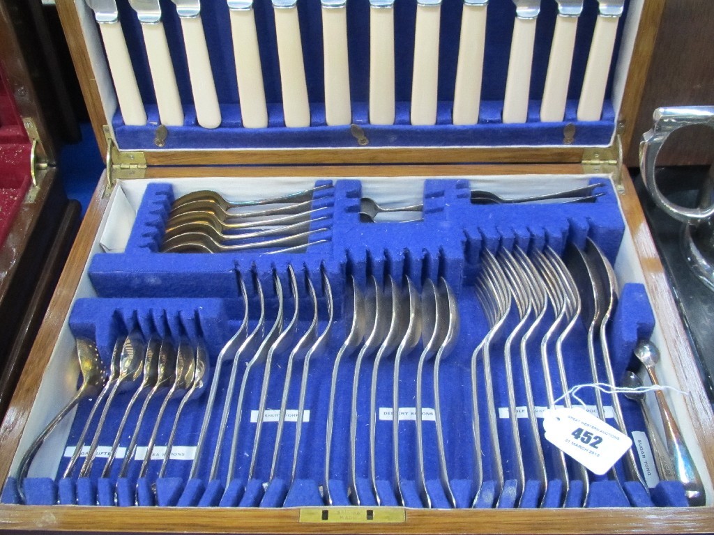 Appraisal: Cased EP cutlery set