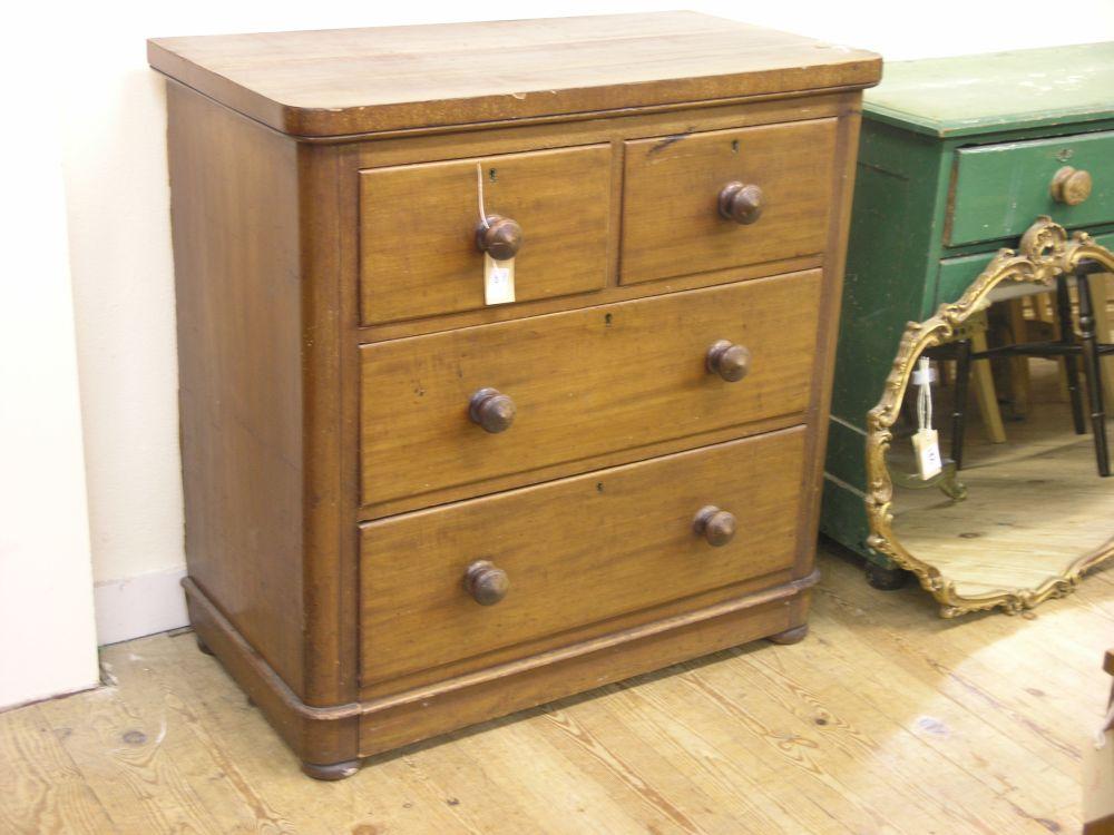 Appraisal: A Victorian mahogany chest two short and two long drawers