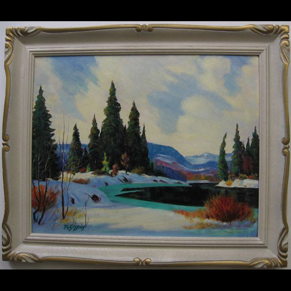 Appraisal: WINTER ON THE FOOTHILLS ROLAND GISSING - CANADIAN OIL ON