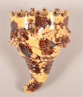 Appraisal: Copy of Anthony Bacher Mottled Redware Wall Vase Copy of