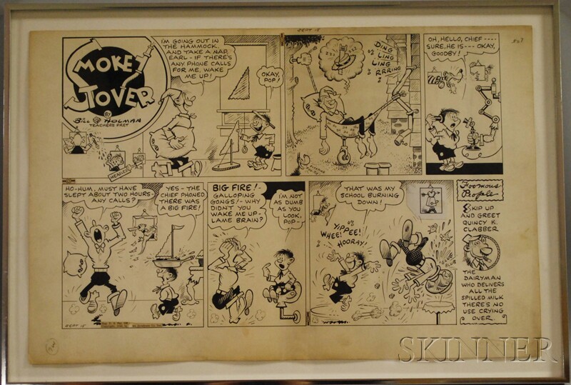 Appraisal: Bill Holman American - Seven-frame Illustration for Smokey Stover Cartoon