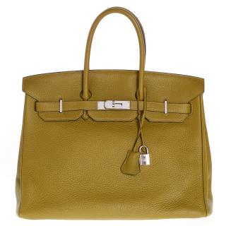 Appraisal: Hermes Birkin Sauge Clemence handbag Hermes Birkin Sauge Clemence handbag